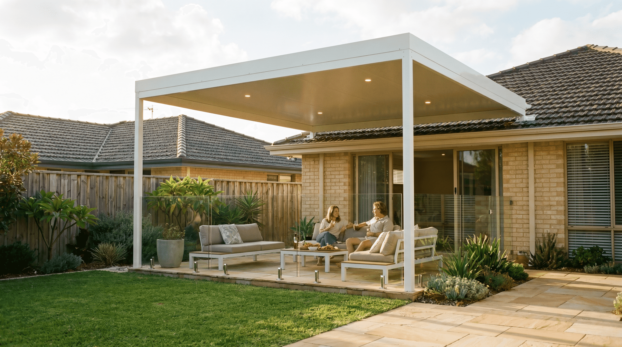 Raised flat patio Perth