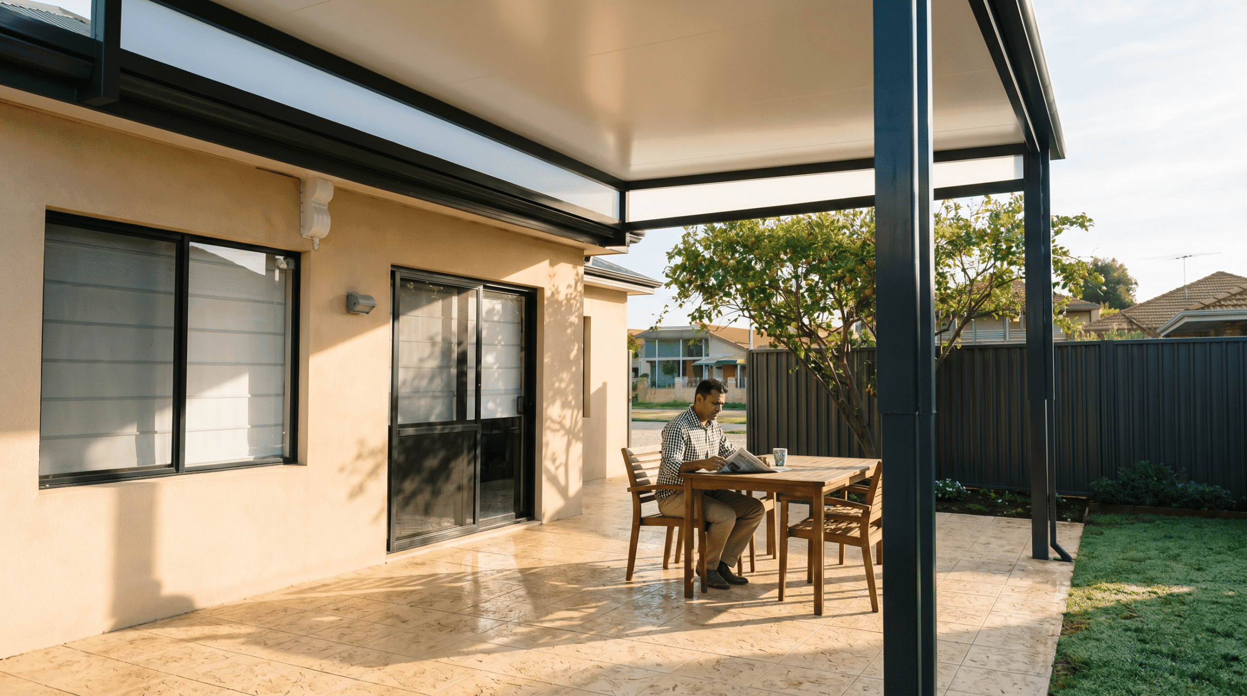 Raised flat patio Perth