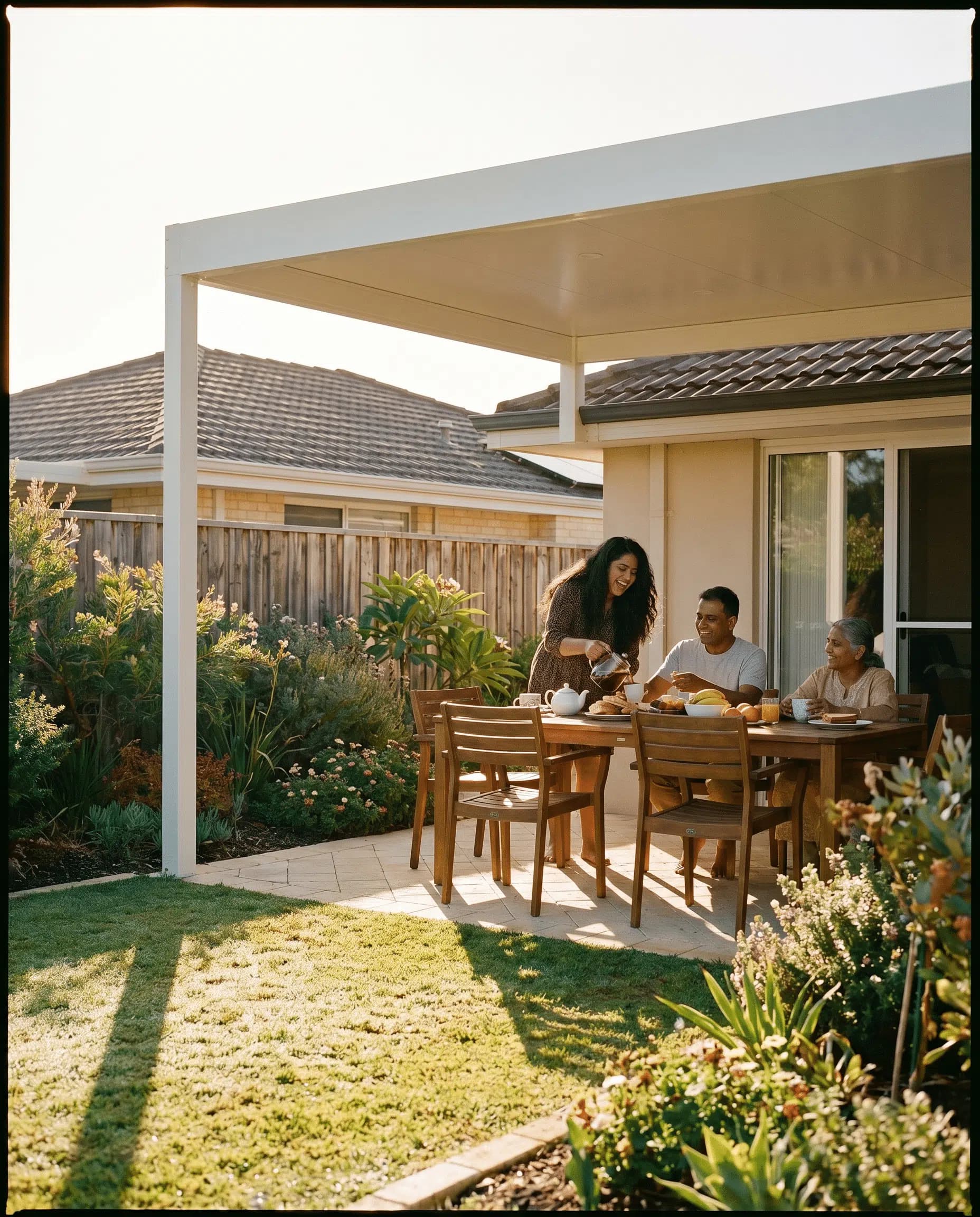 Raised flat patio Perth