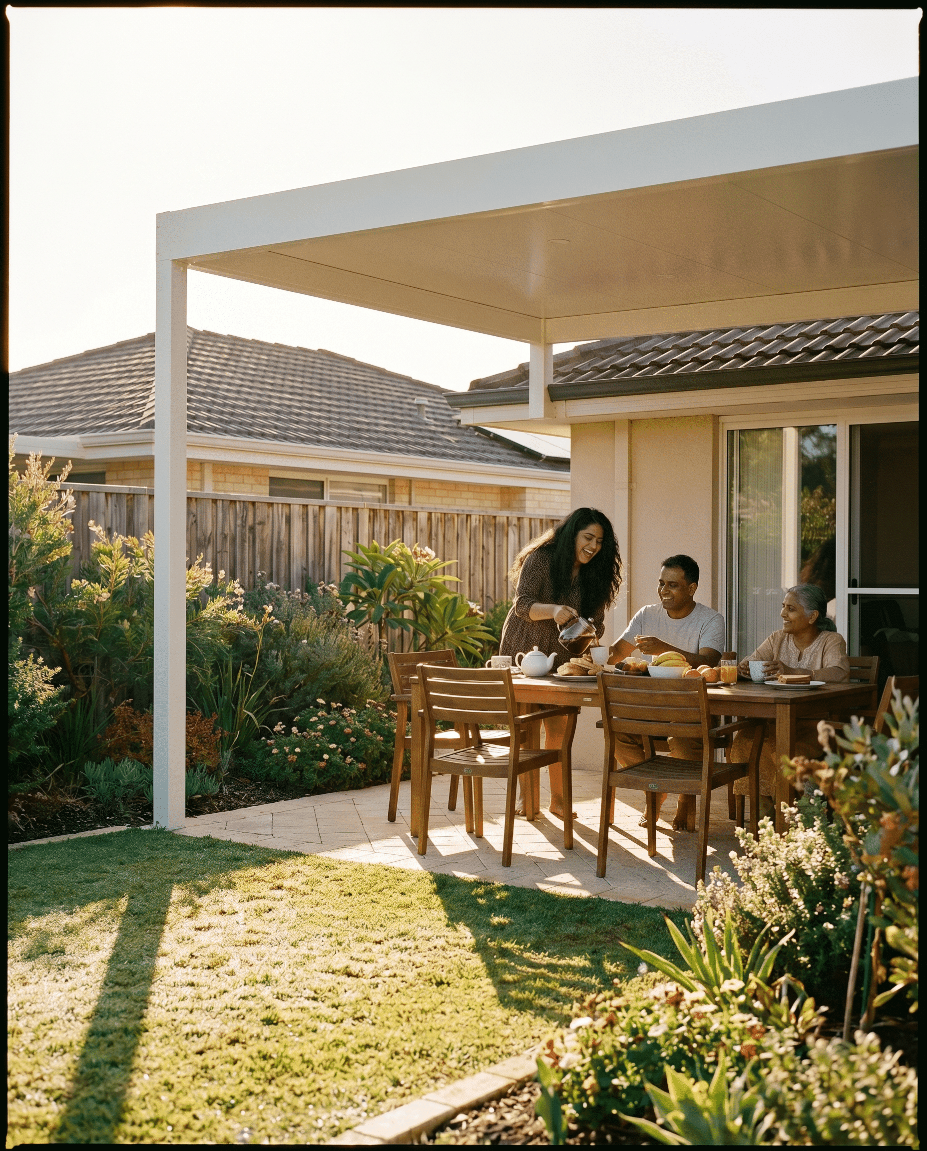 Raised flat patio Perth