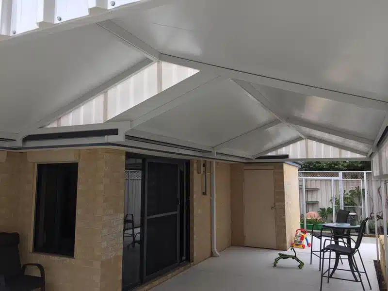Insulated gable patio Perth installation
