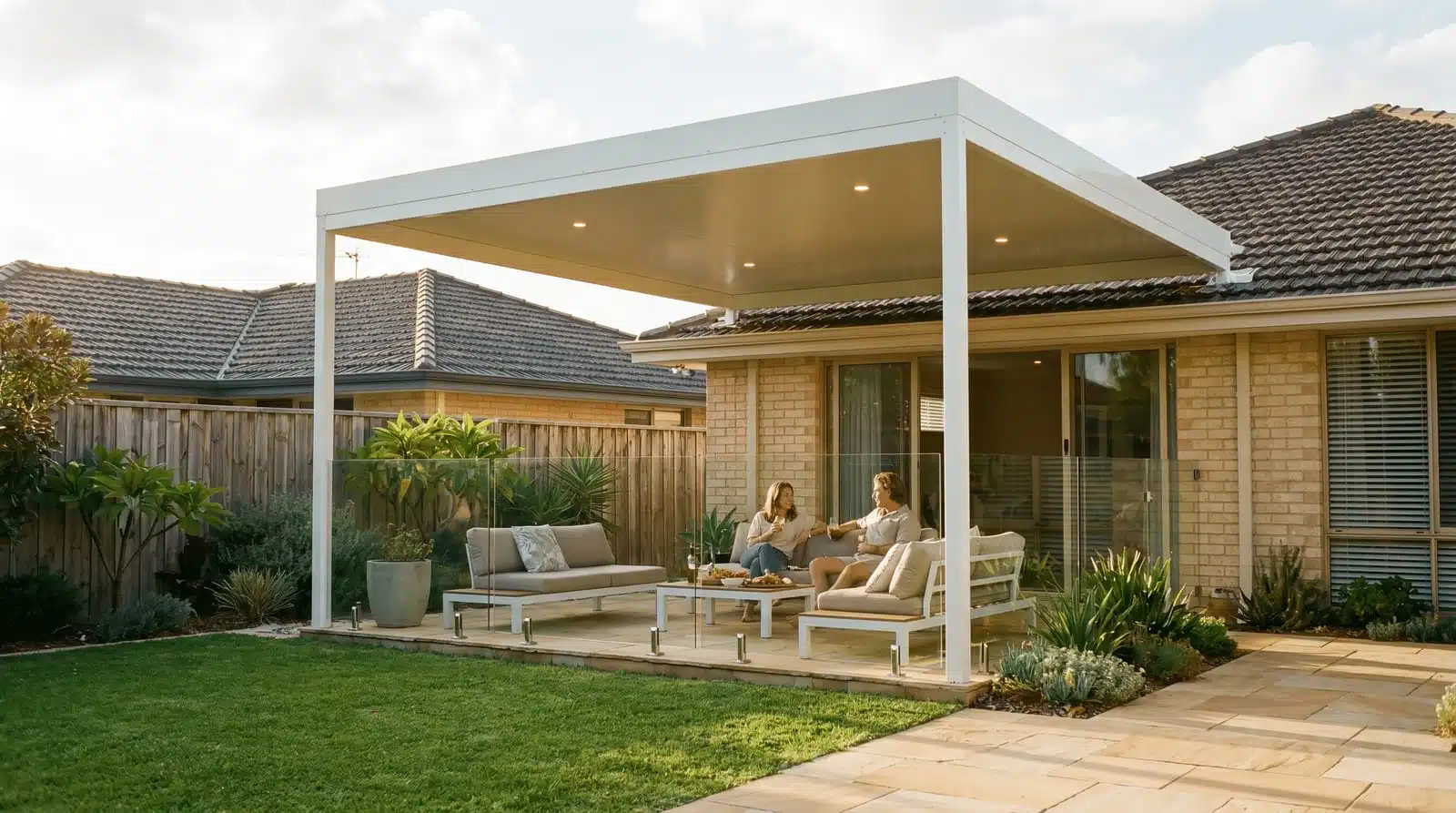 Raised flat patio Perth