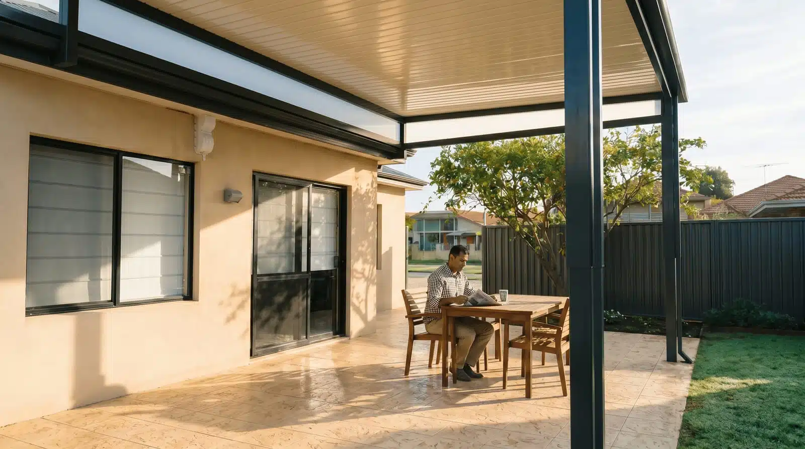 Raised flat patio Perth