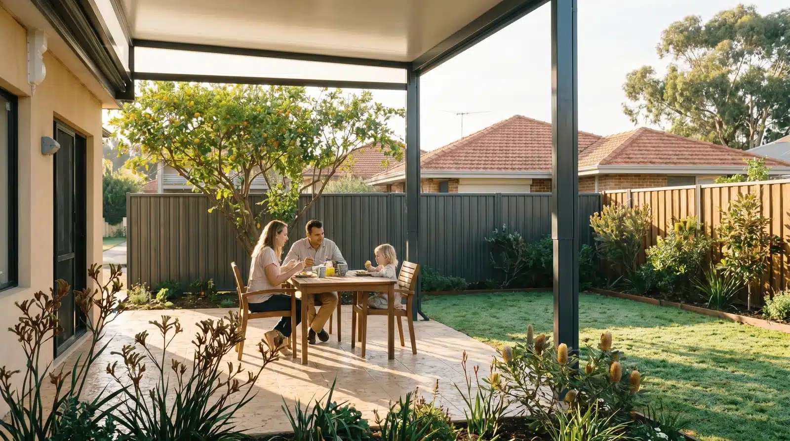 Raised flat patio Perth