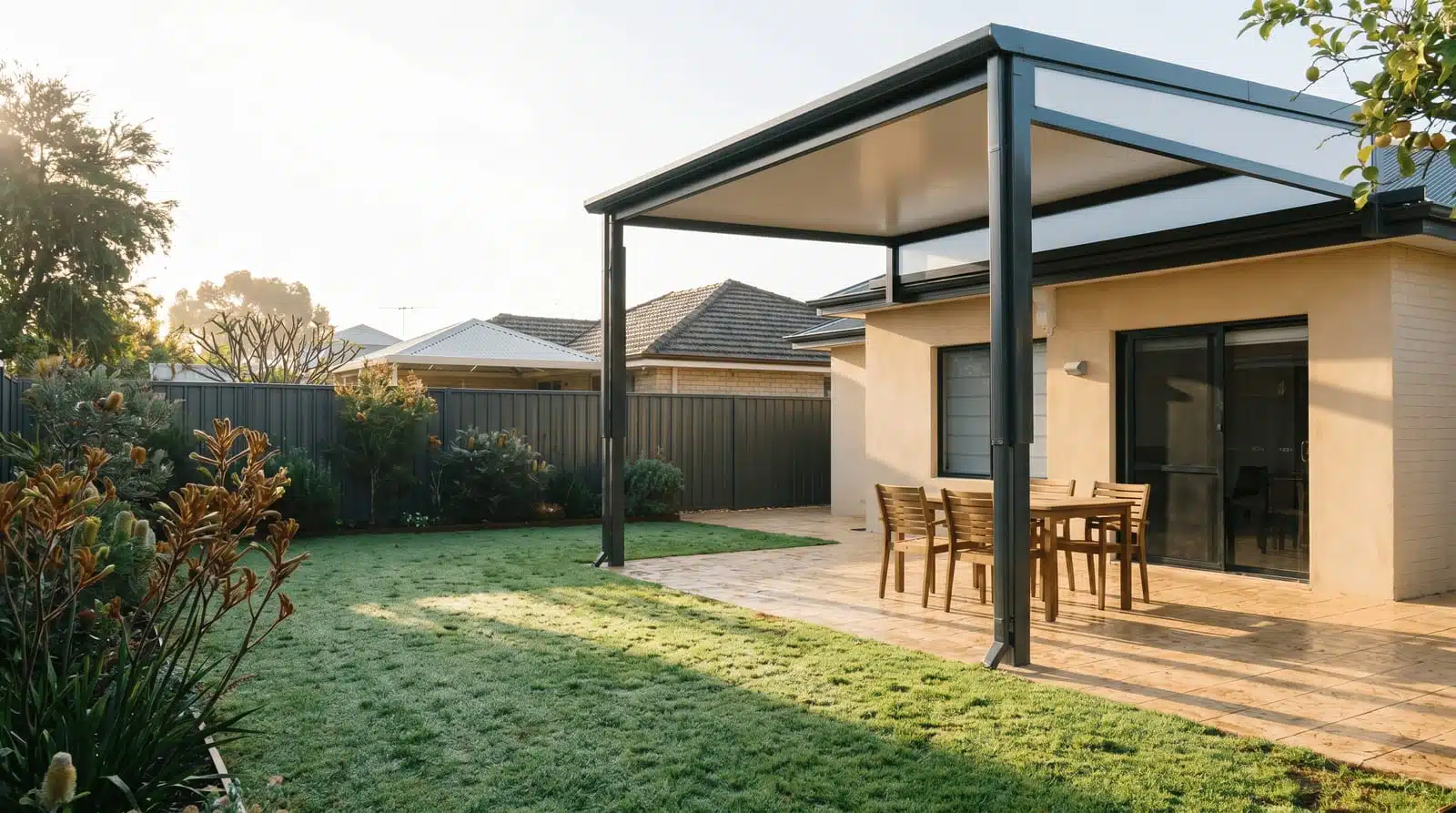 Raised flat patio Perth