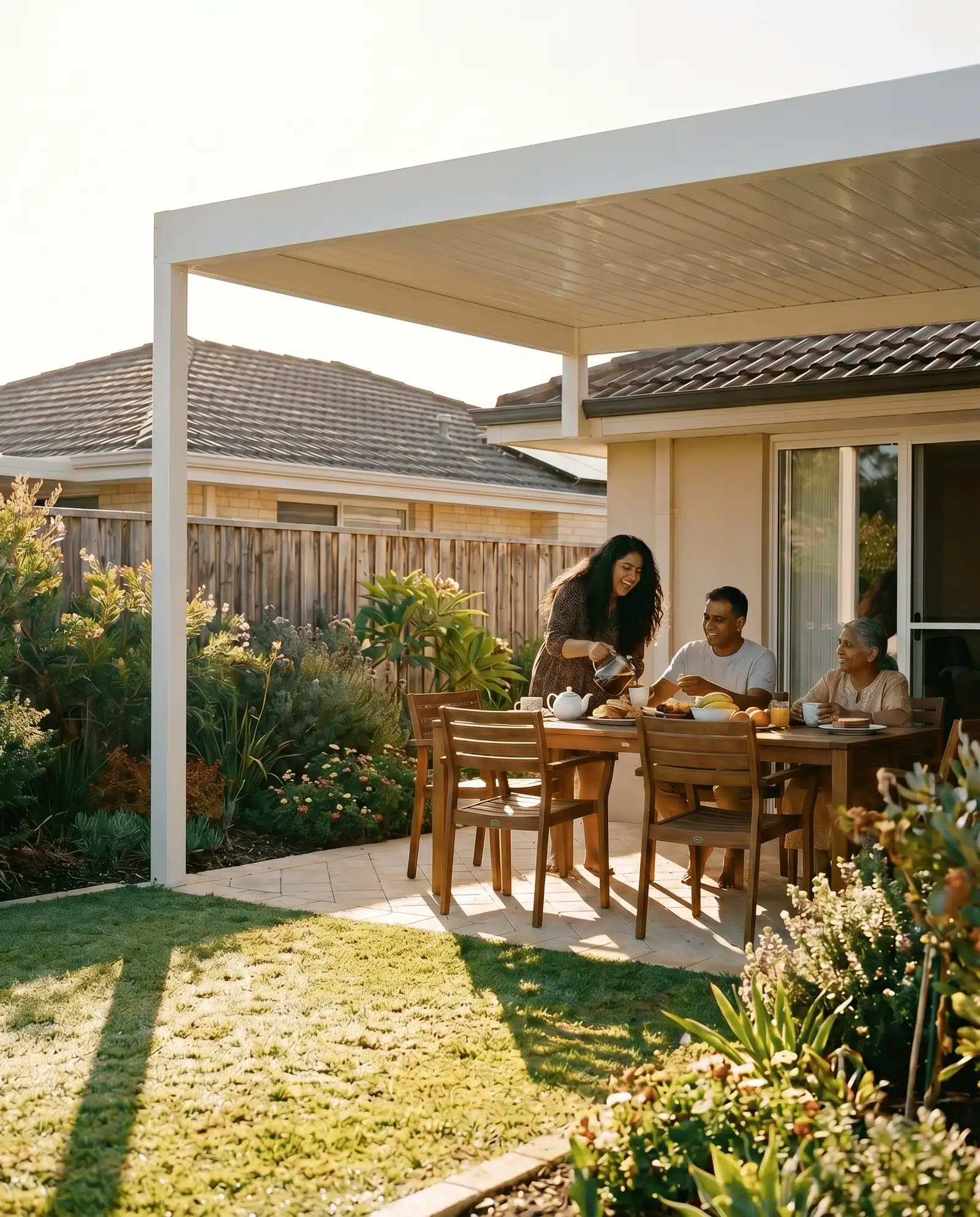 Raised flat patio Perth