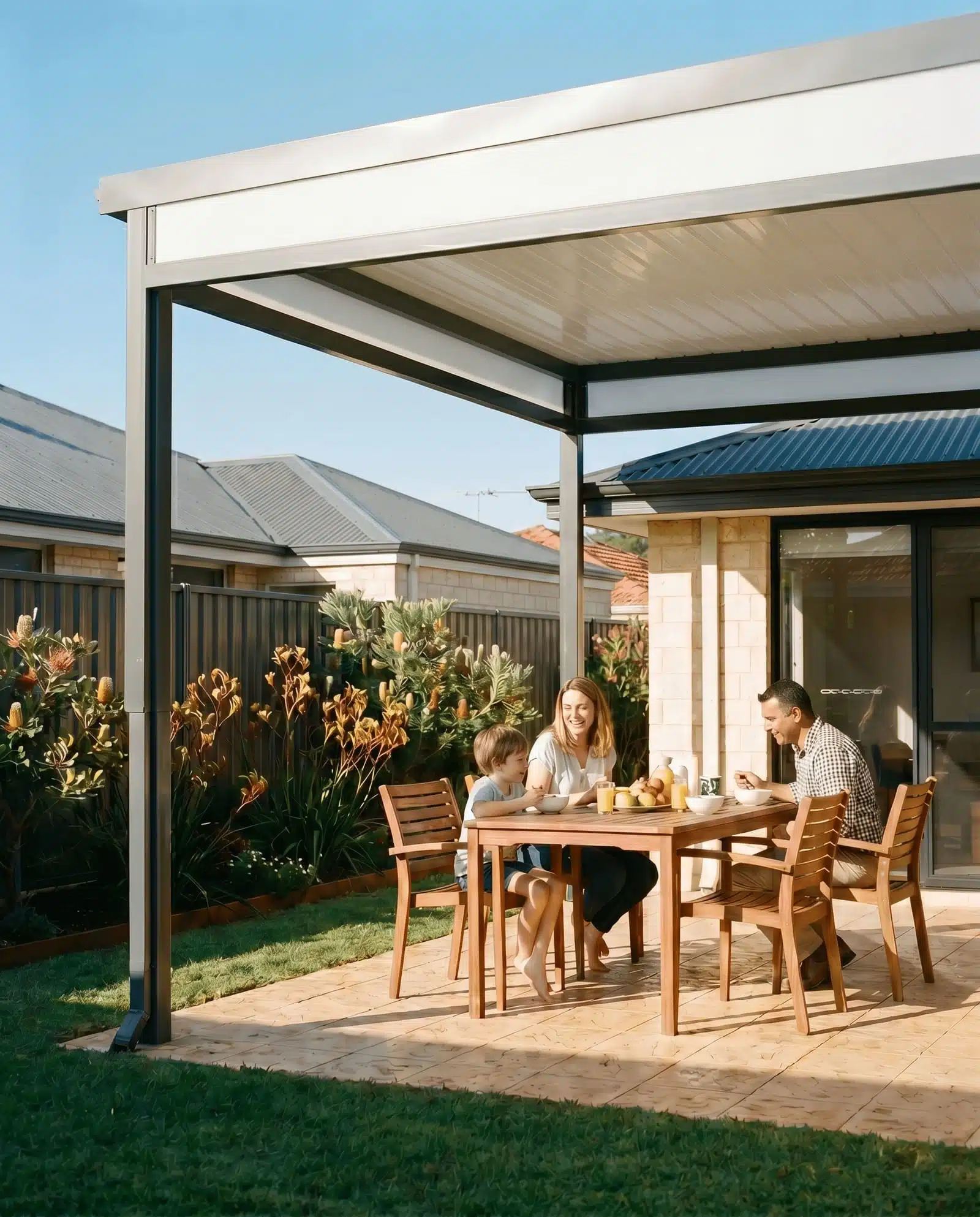 Raised flat patio Perth