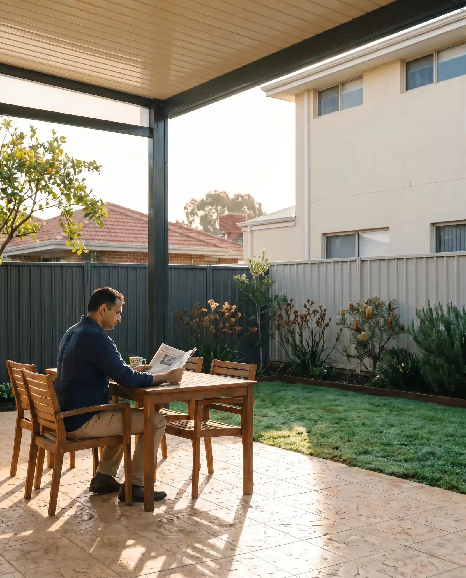 Raised flat patio Perth