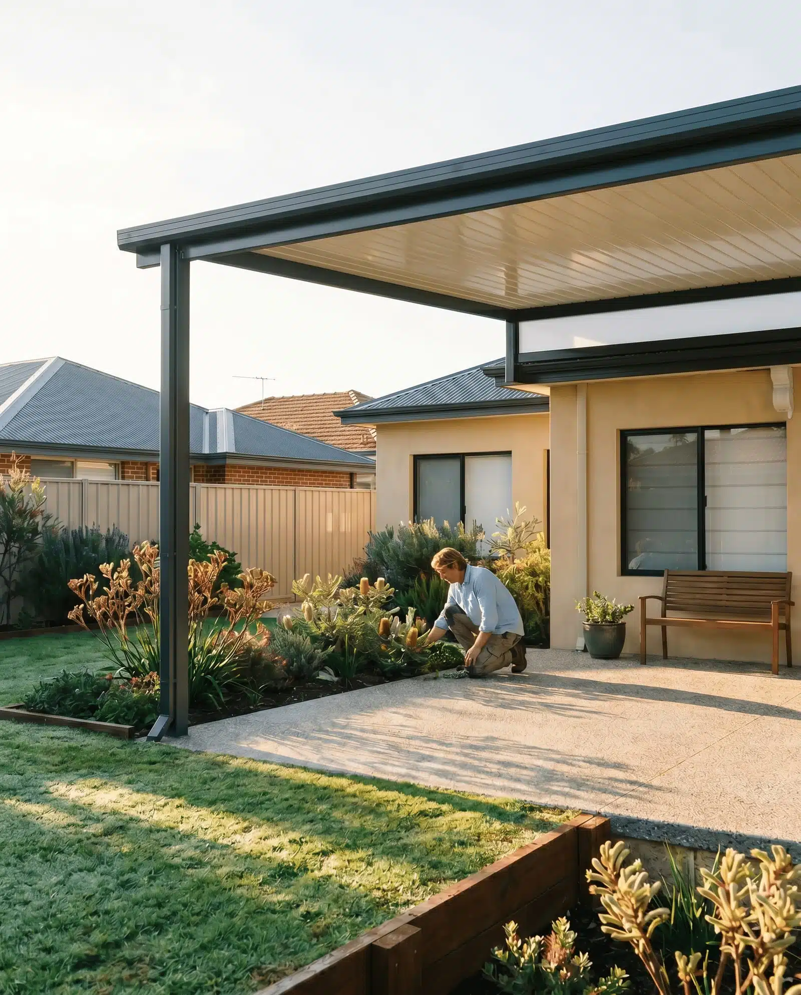Raised flat patio Perth